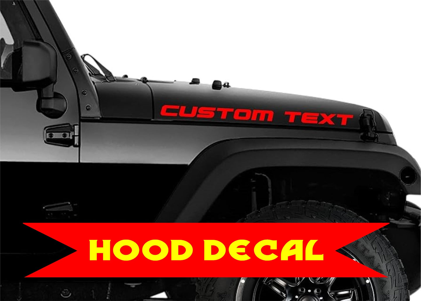 Jeep/Wrangler Hood Side Decal, (Set of 2)