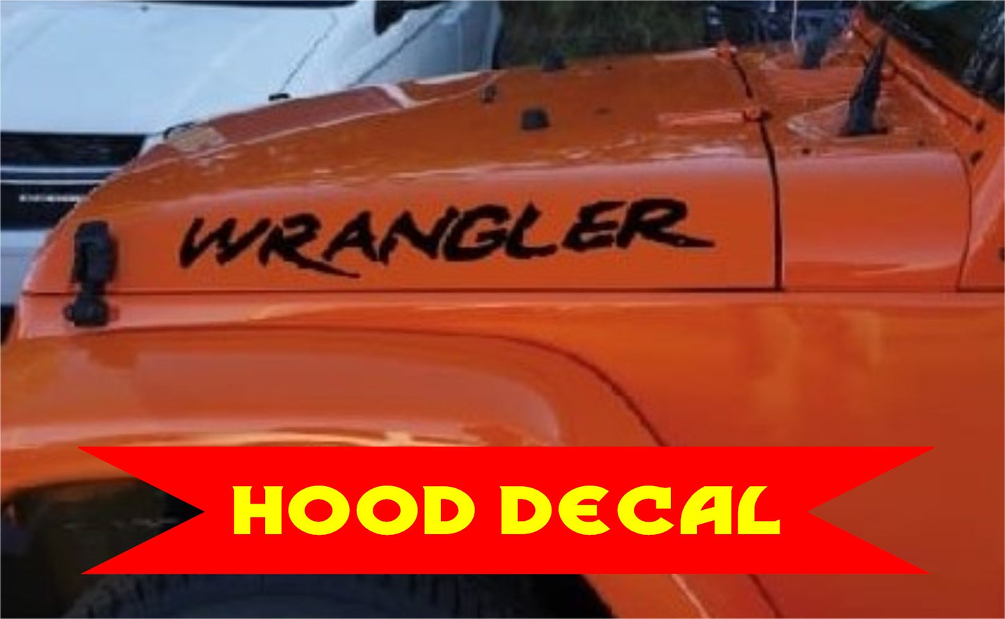 Jeep/Wrangler Hood Side Decal, (Set of 2)