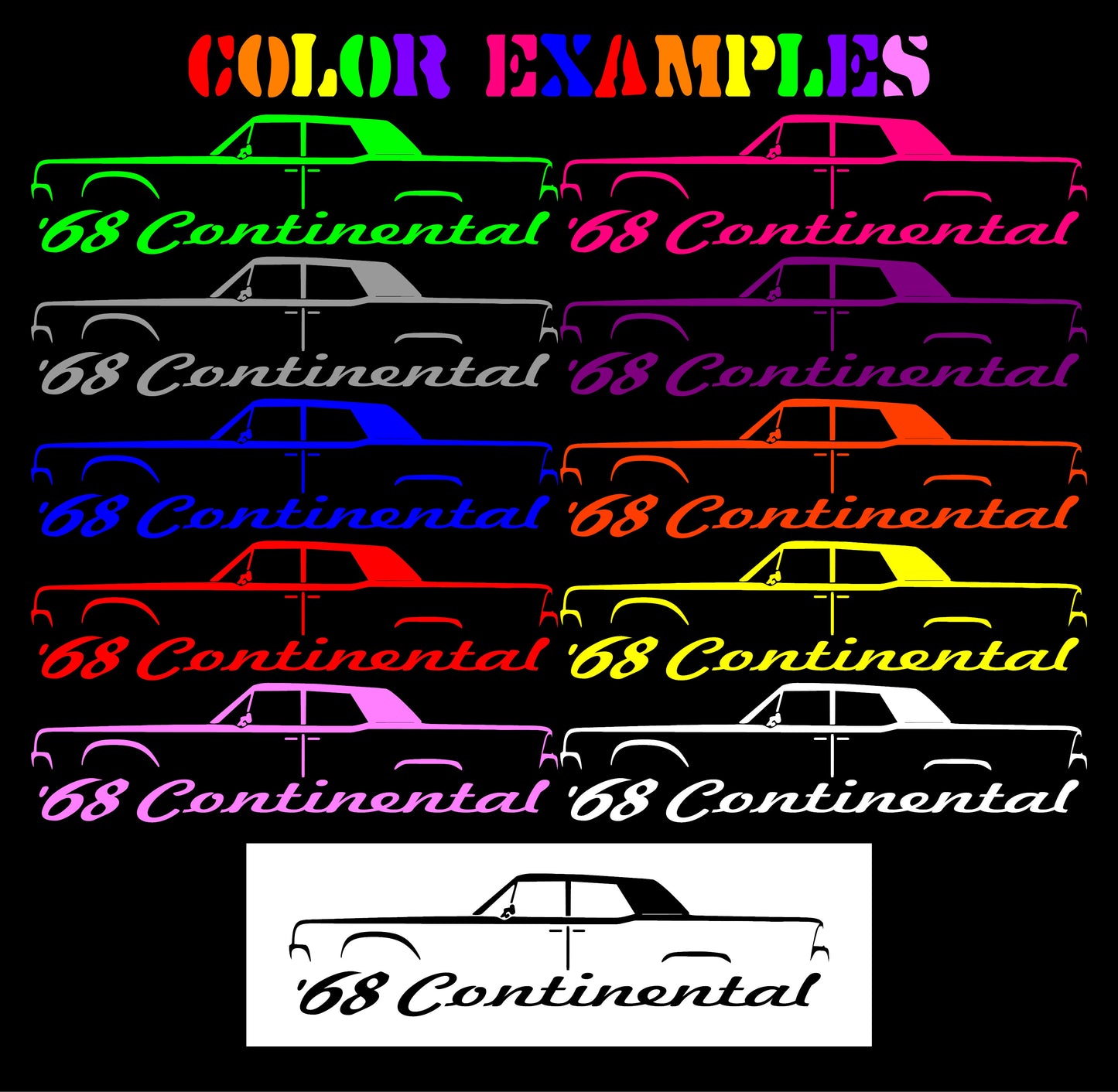 1961-64 1966 1967 1968 Lincoln Continental