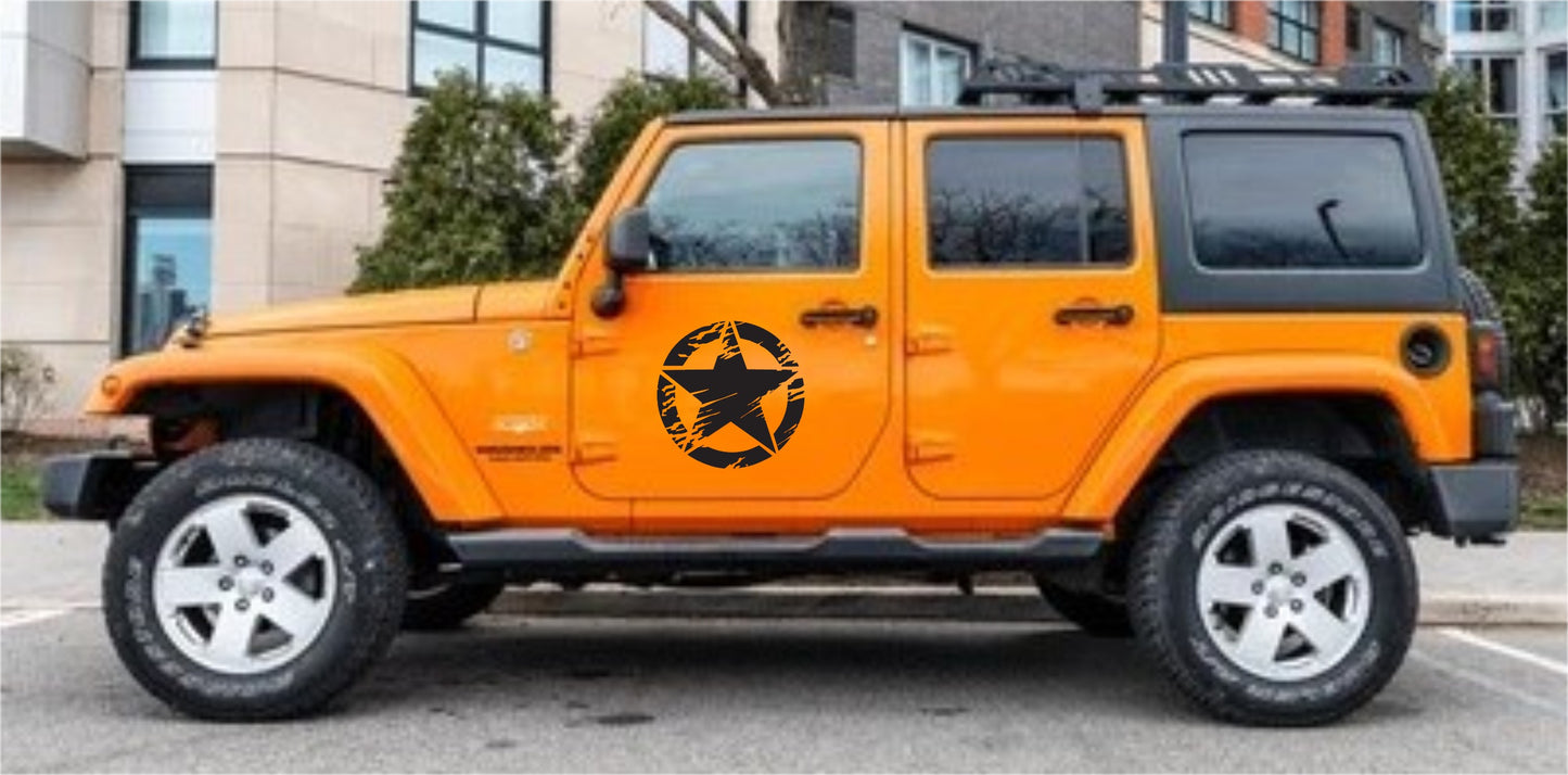 Distressed star decal/graphic