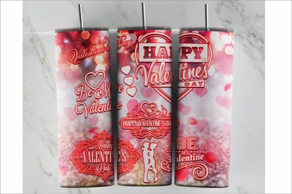 VALENTINE'S DAY TUMBLER gift pack (Full color 20oz. customizable/personalizable tumbler, ballon, teddy bear, rose, and chocolate hearts.)